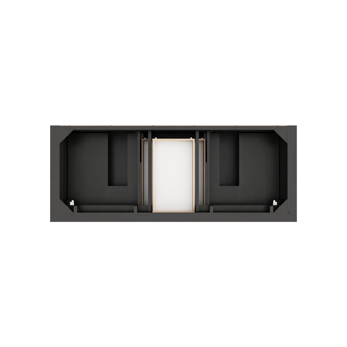 James Martin Vanities Brookfield 60" Black Onyx Double Vanity With Single Hole 3cm White Zeus Silestone Top and Backsplash