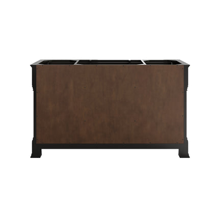 James Martin Vanities Brookfield 60" Black Onyx Single Vanity With 3cm Victorian Silver Silestone Top