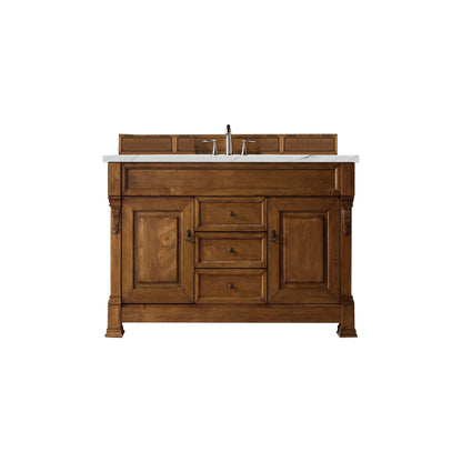 James Martin Vanities Brookfield 60" Country Oak Single Vanity With 3cm Ethereal Noctis Quartz Top