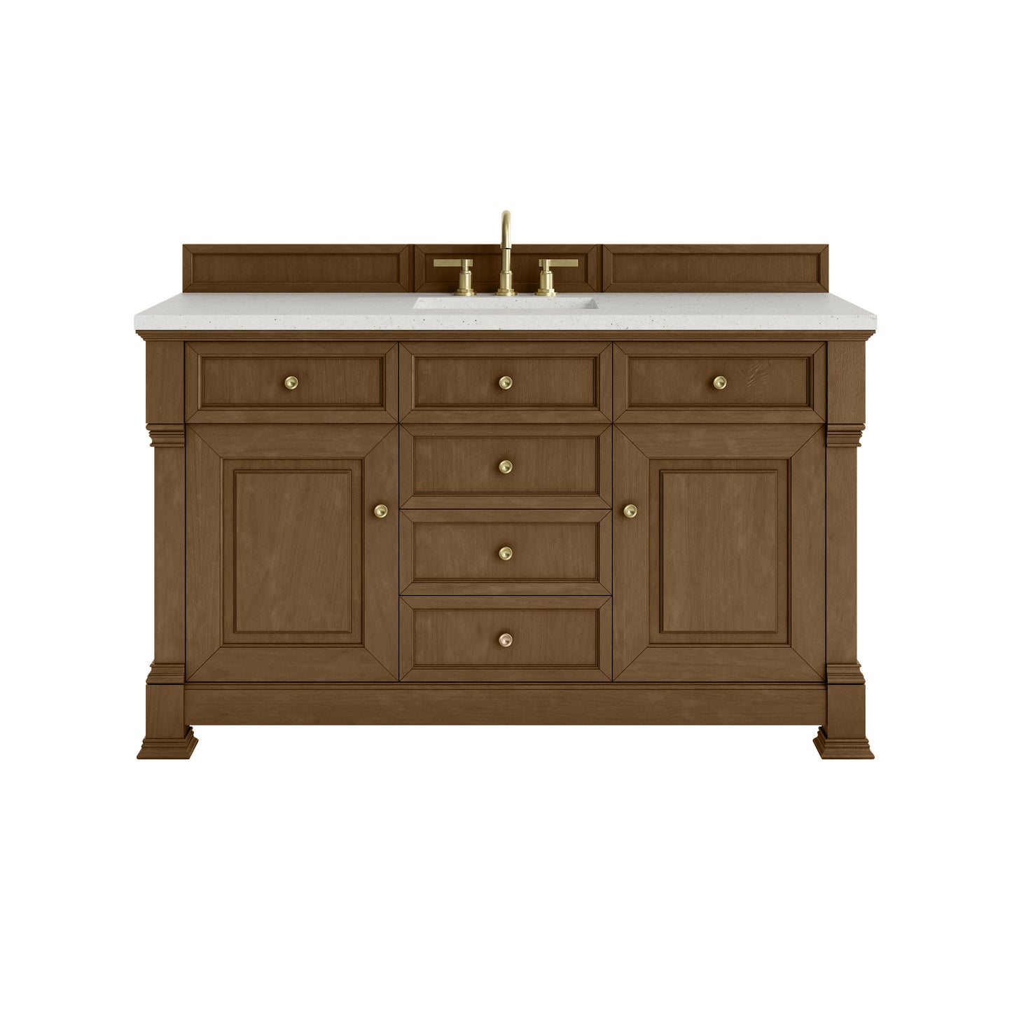 James Martin Vanities Brookfield 60" Honey Oak Single Vanity With 3cm Lime Delight Silestone Top