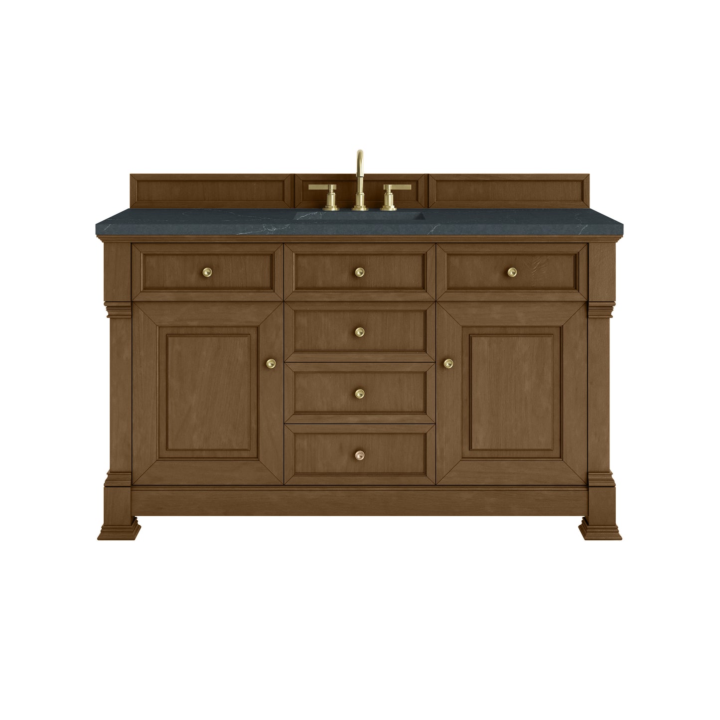 James Martin Vanities Brookfield 60" Honey Oak Single Vanity With3cm Charcoal Soapstone Silestone Top