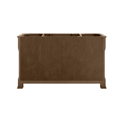 James Martin Vanities Brookfield 60" Pecan Single Vanity With 3cm Arctic Fall Solid Surface Top