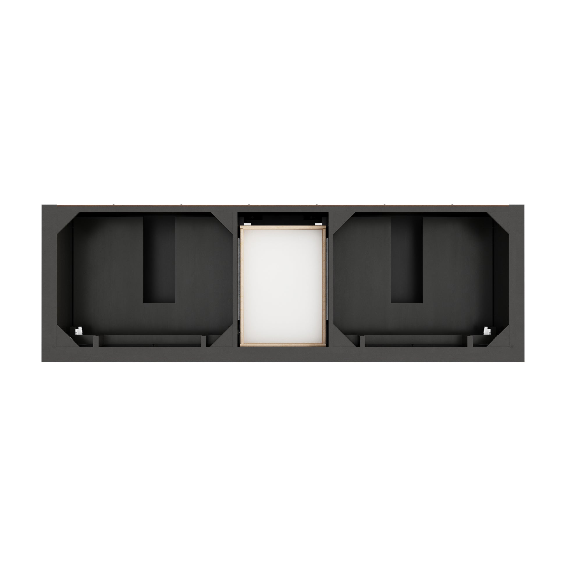 James Martin Vanities Brookfield 72" Black Onyx Double Vanity With 3cm Parisien Bleu Silestone Top