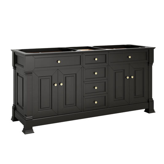 James Martin Vanities Brookfield 72" Black Onyx Double Vanity