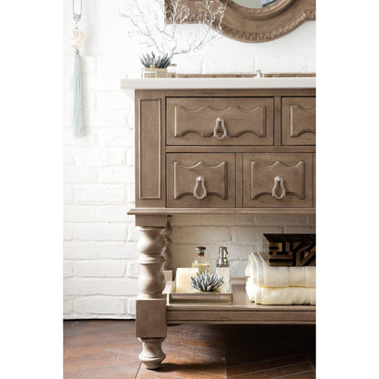 James Martin Vanities Castilian 36" Empire Gray Single Vanity With 3cm Arctic Fall Solid Surface Top