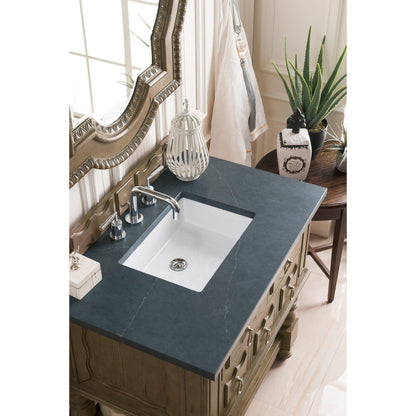 James Martin Vanities Castilian 36" Empire Gray Single Vanity With 3cm Charcoal Soapstone Quartz Top