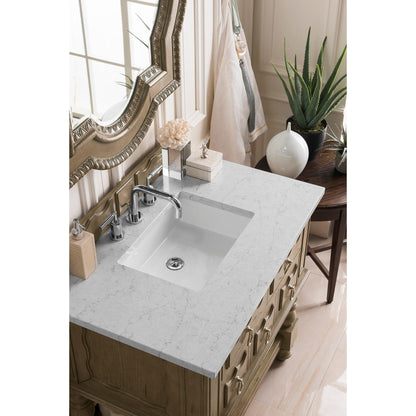 James Martin Vanities Castilian 36" Empire Gray Single Vanity With 3cm Eternal Jasmine Pearl Quartz Top