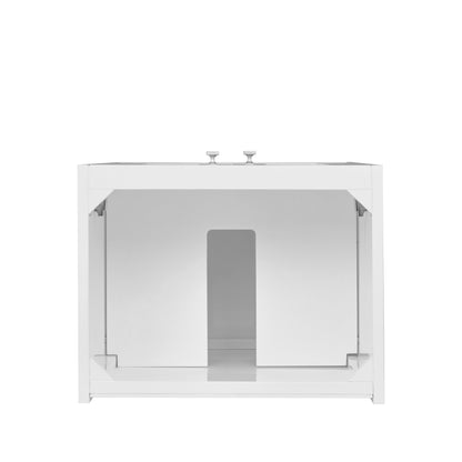 James Martin Vanities Chianti 20" Glossy White Brushed Nickel Base Single Cabinet