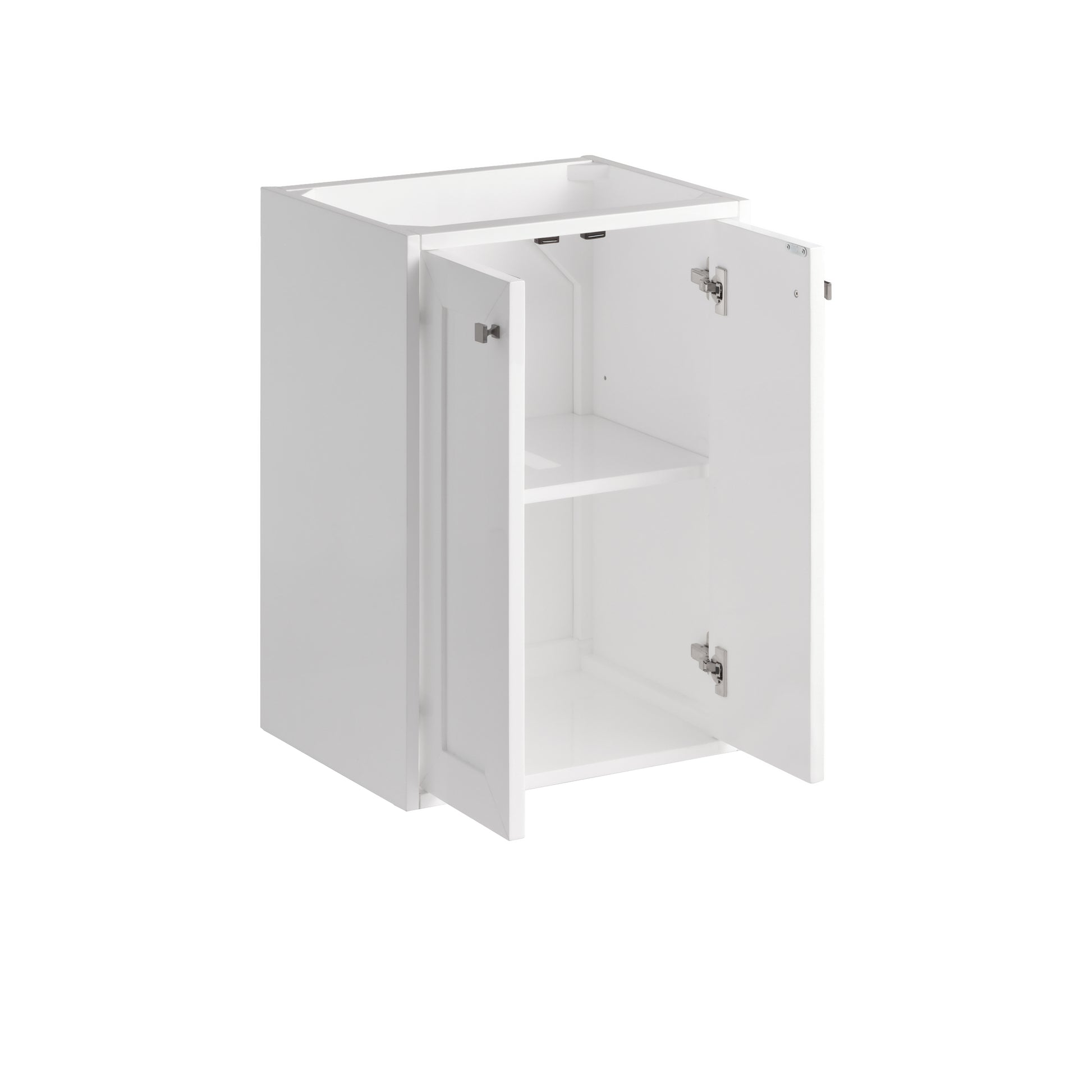 James Martin Vanities Chianti 20" Glossy White Brushed Nickel Base Single Cabinet