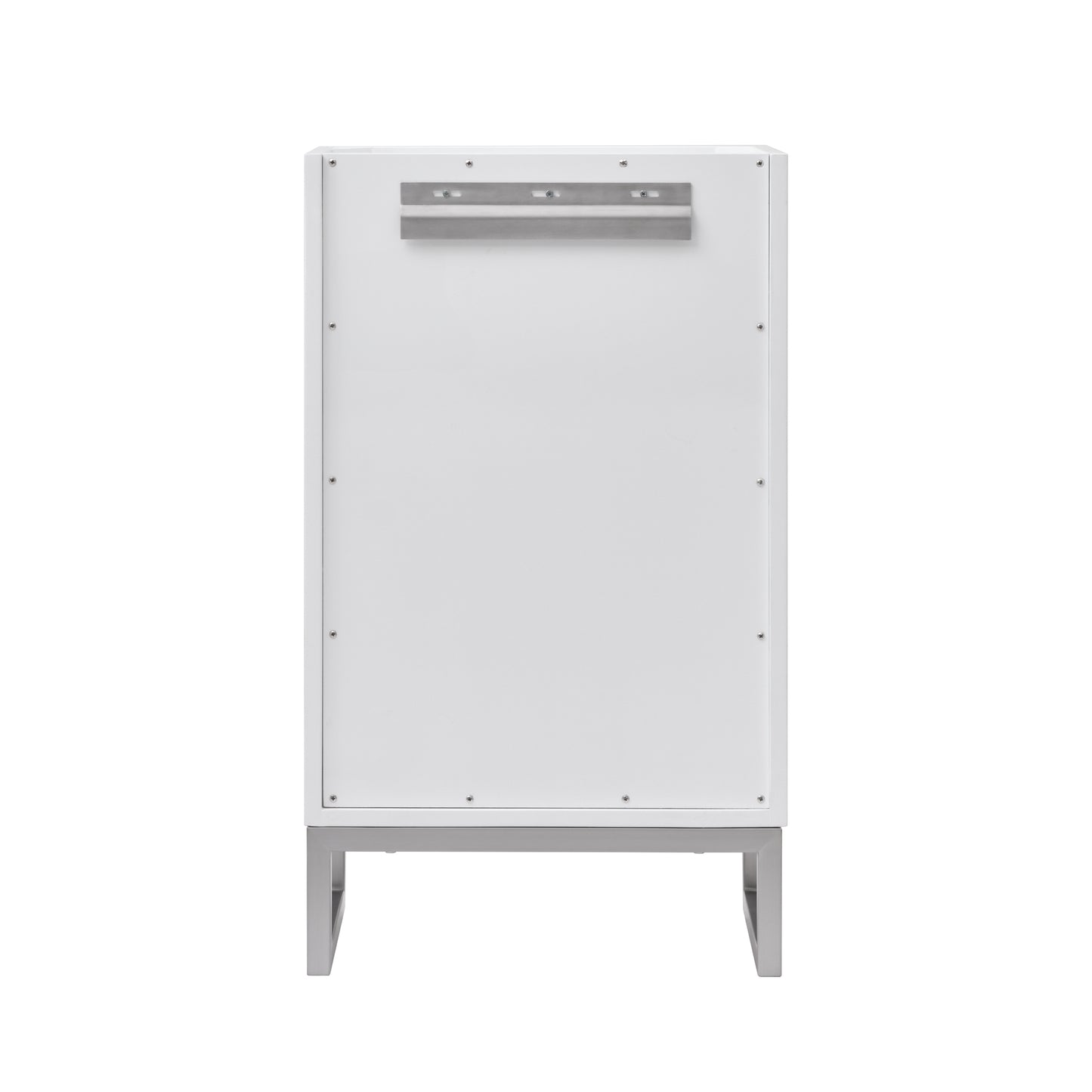 James Martin Vanities Chianti 20" Glossy White Brushed Nickel Base Single Cabinet