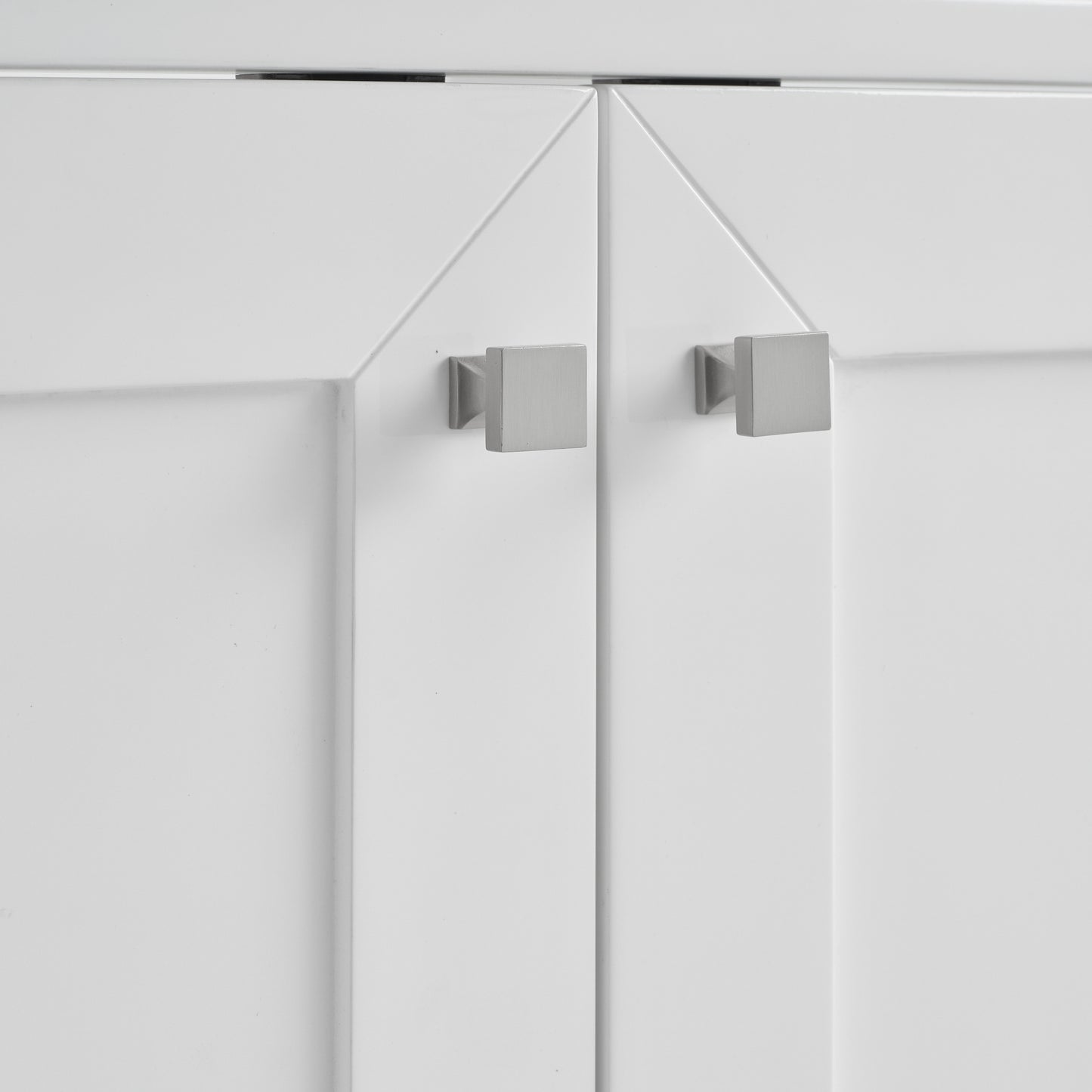 James Martin Vanities Chianti 20" Glossy White Brushed Nickel Base Single Cabinet