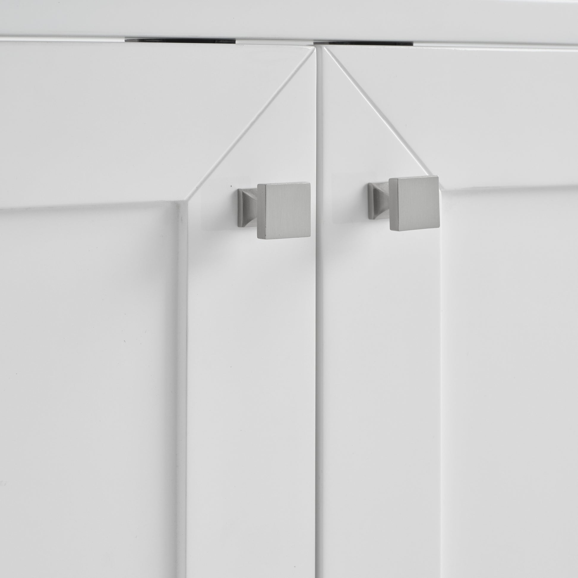 James Martin Vanities Chianti 20" Glossy White Brushed Nickel Base Single Cabinet