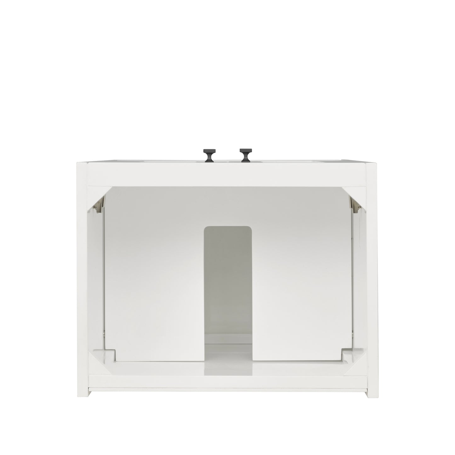 James Martin Vanities Chianti 20" Glossy White Matte Black Base Single Cabinet