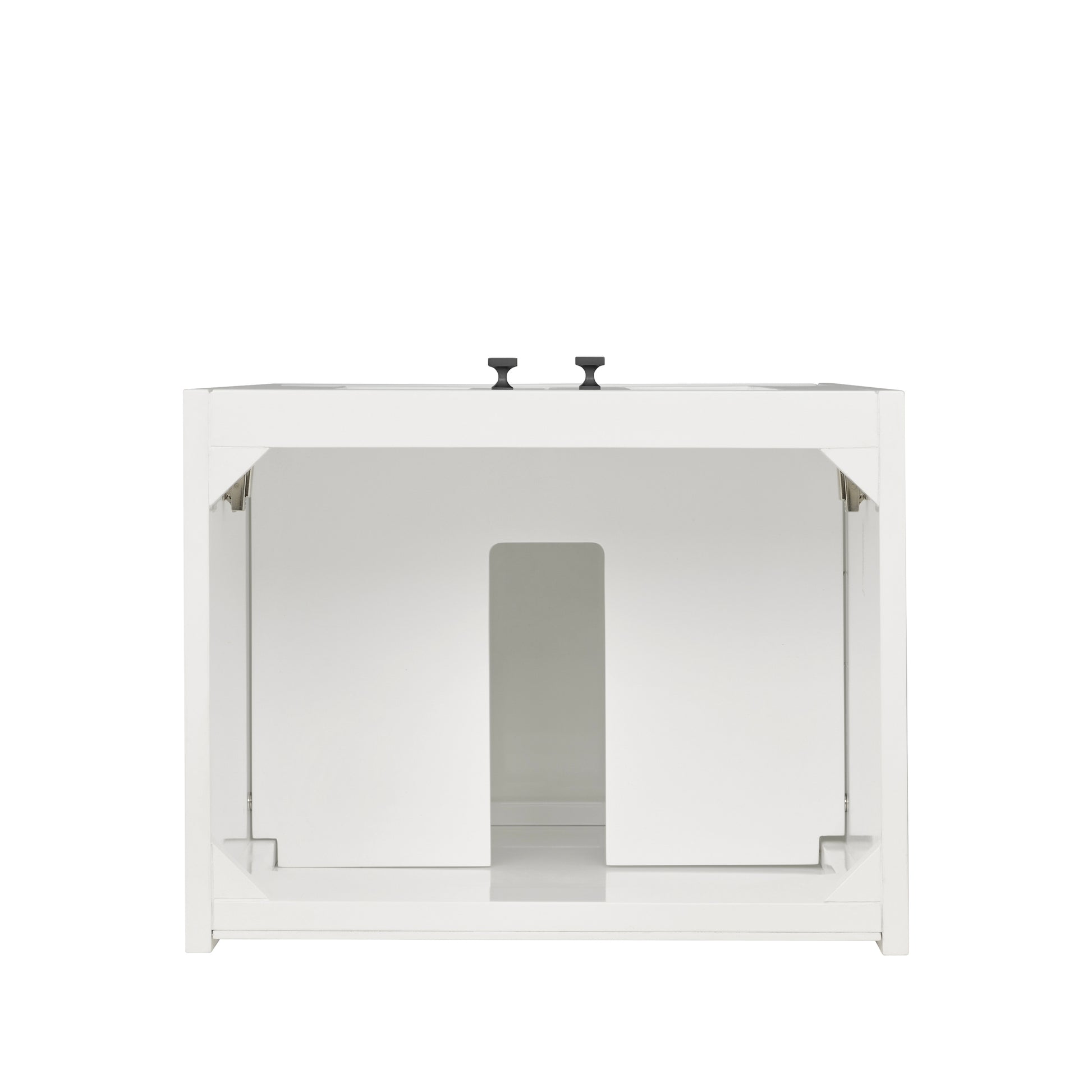 James Martin Vanities Chianti 20" Glossy White Matte Black Base Single Cabinet