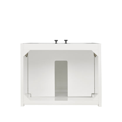 James Martin Vanities Chianti 20" Glossy White Matte Black Base Single Cabinet