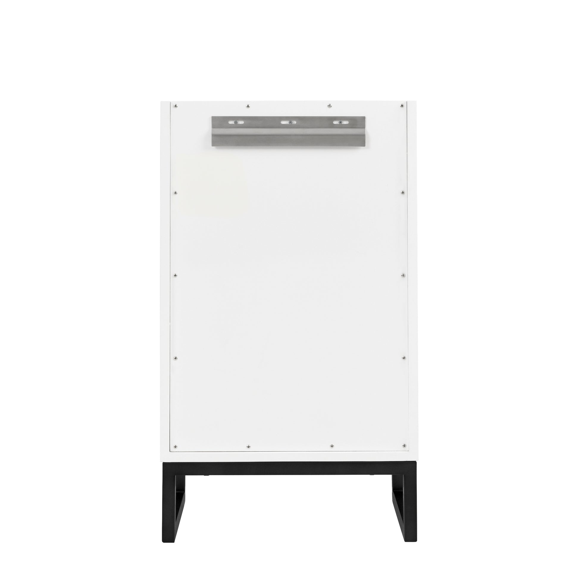 James Martin Vanities Chianti 20" Glossy White Matte Black Base Single Cabinet