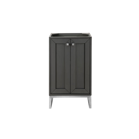 James Martin Vanities Chianti 20" Mineral Grey, Brushed Nickel Single Vanity Cabinet