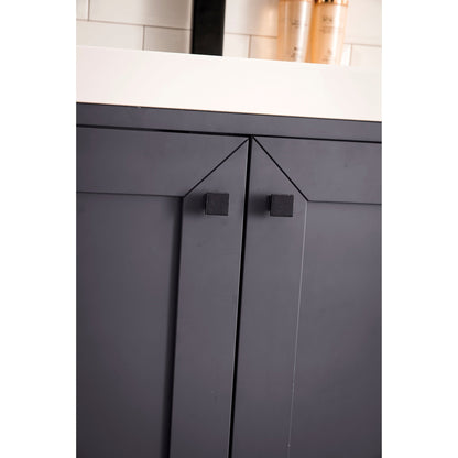 James Martin Vanities Chianti 20" Mineral Grey, Matte Black Single Vanity Cabinet