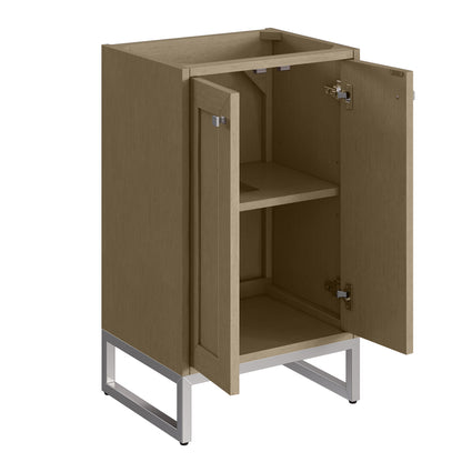 James Martin Vanities Chianti 20" Walnut Whisper Brushed Nickel Base Single Cabinet