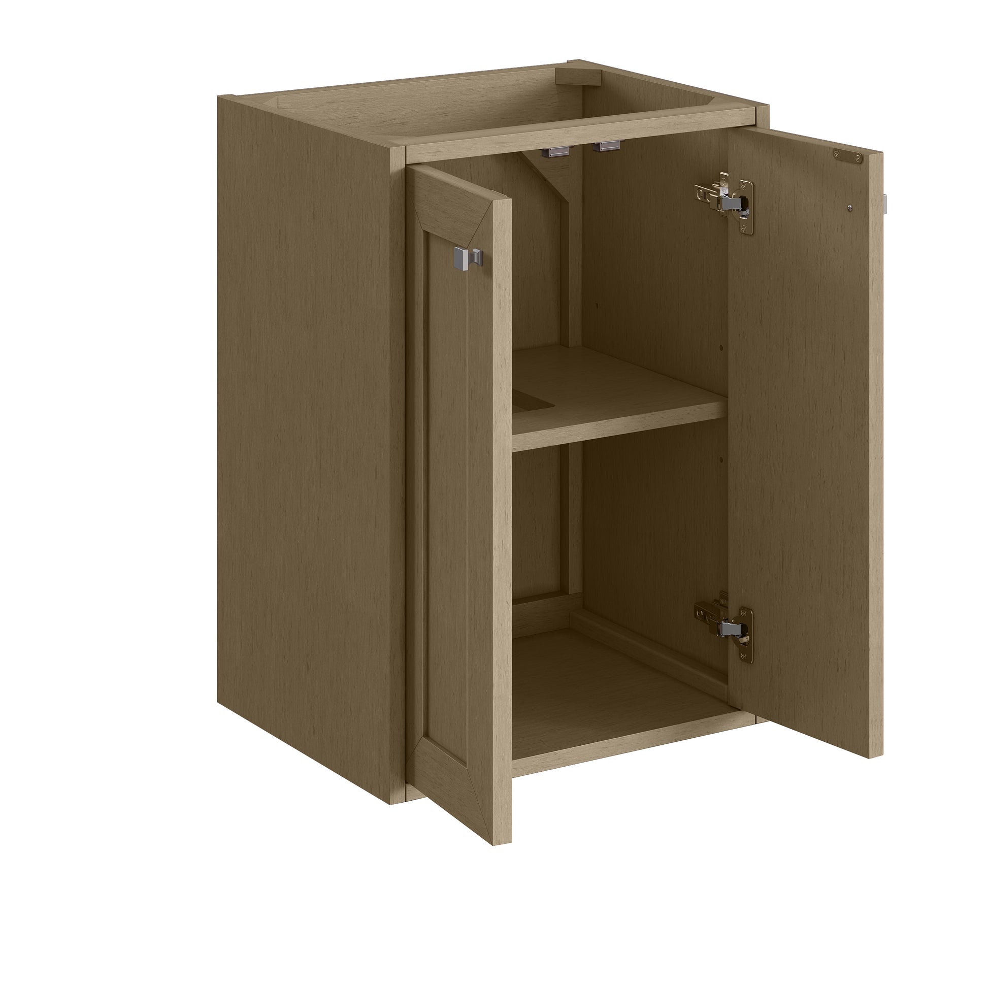 James Martin Vanities Chianti 20" Walnut Whisper Brushed Nickel Base Single Cabinet