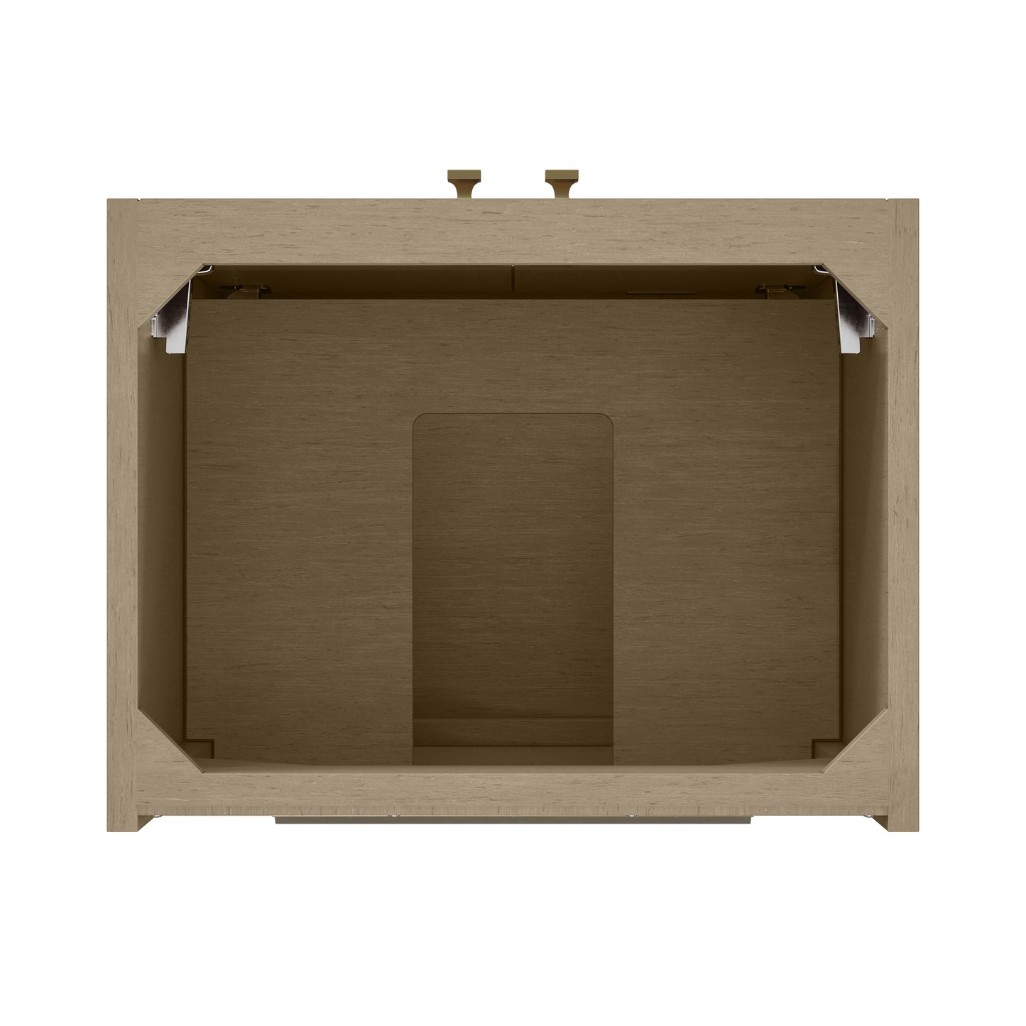 James Martin Vanities Chianti 20" Walnut Whisper Champagne Brass Base Single Cabinet