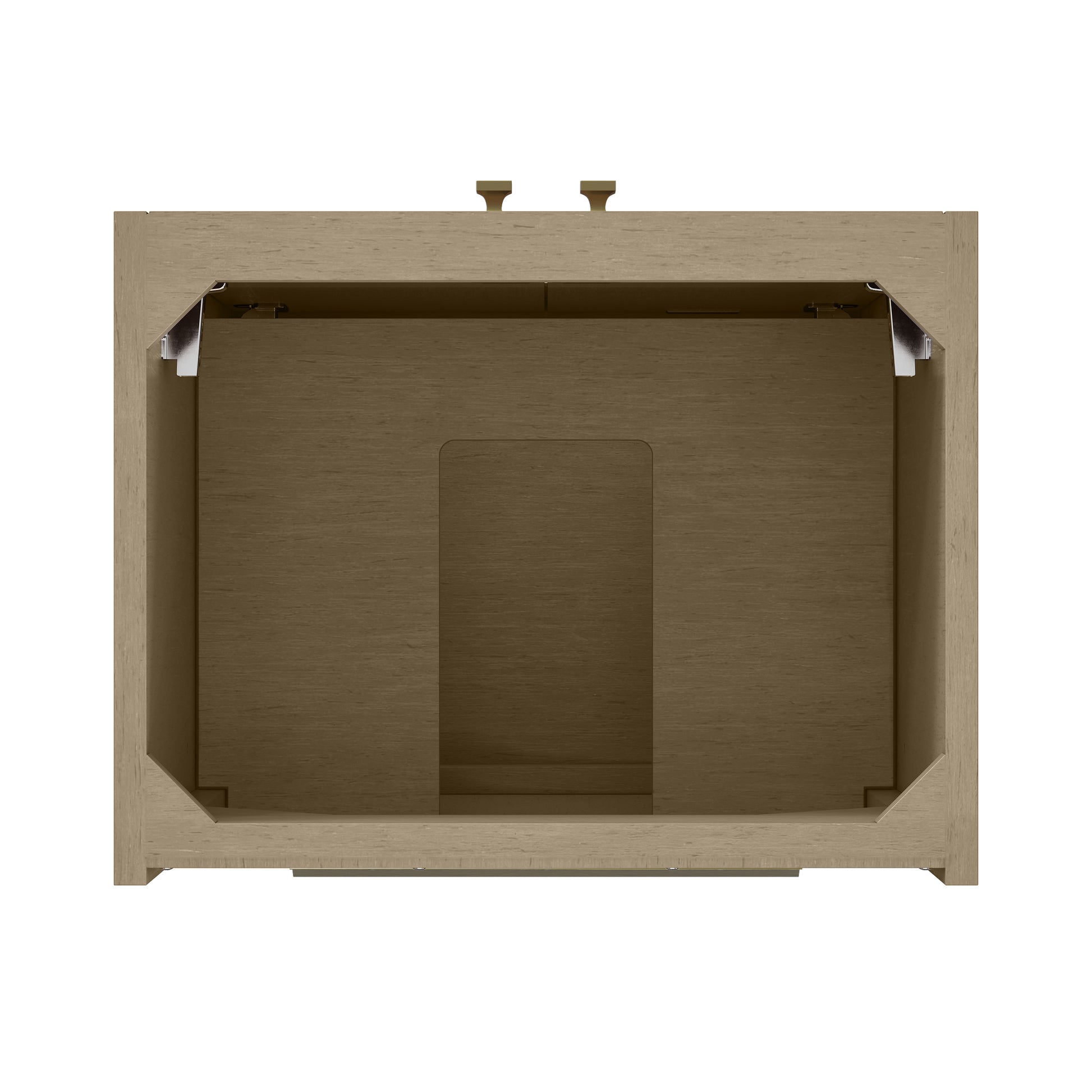 James Martin Vanities Chianti 20" Walnut Whisper Champagne Brass Base Single Cabinet