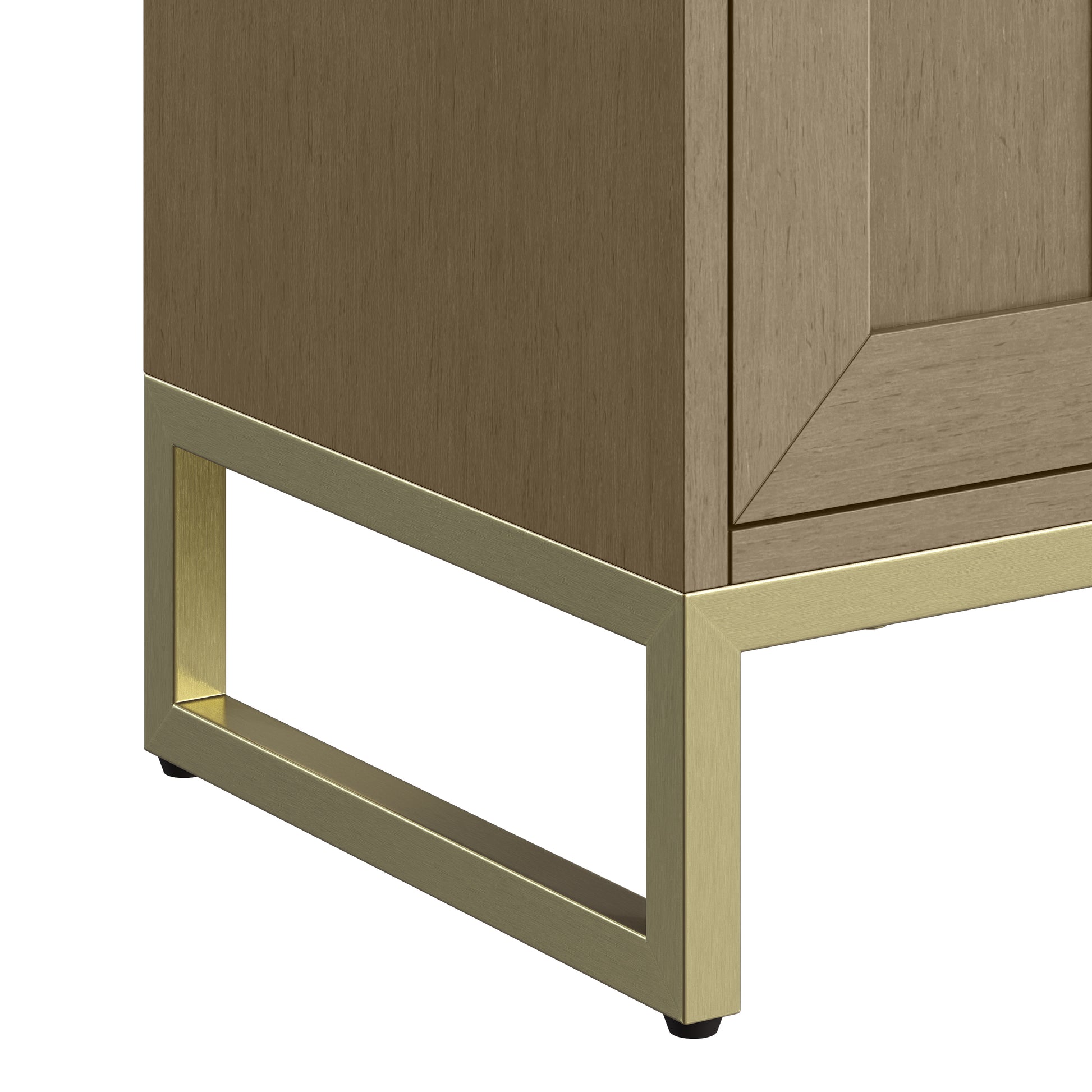 James Martin Vanities Chianti 20" Walnut Whisper Champagne Brass Base Single Cabinet