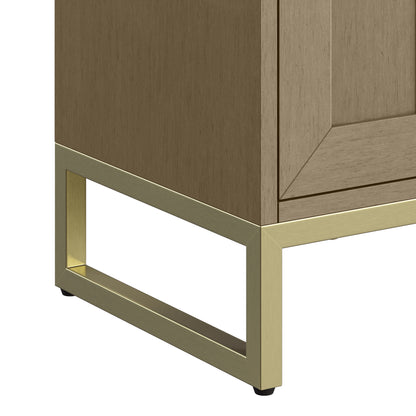 James Martin Vanities Chianti 20" Walnut Whisper Champagne Brass Base Single Cabinet