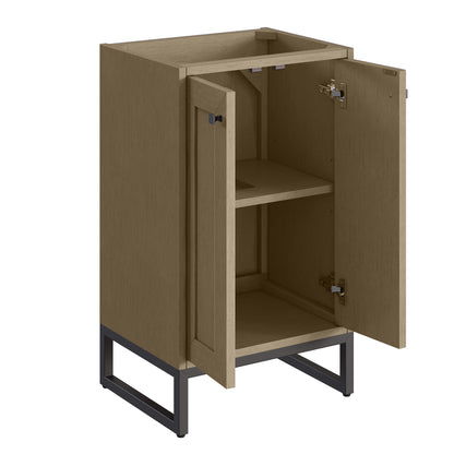 James Martin Vanities Chianti 20" Walnut Whisper Matte Black Base Single Cabinet