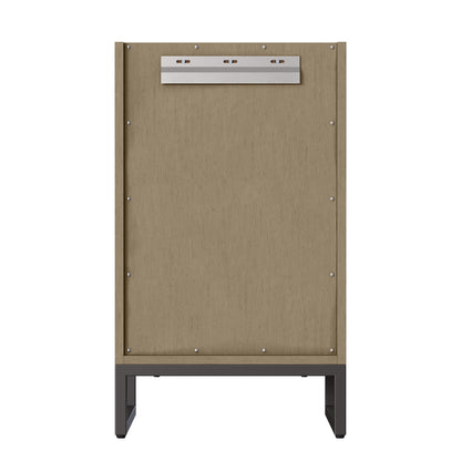 James Martin Vanities Chianti 20" Walnut Whisper Matte Black Base Single Cabinet