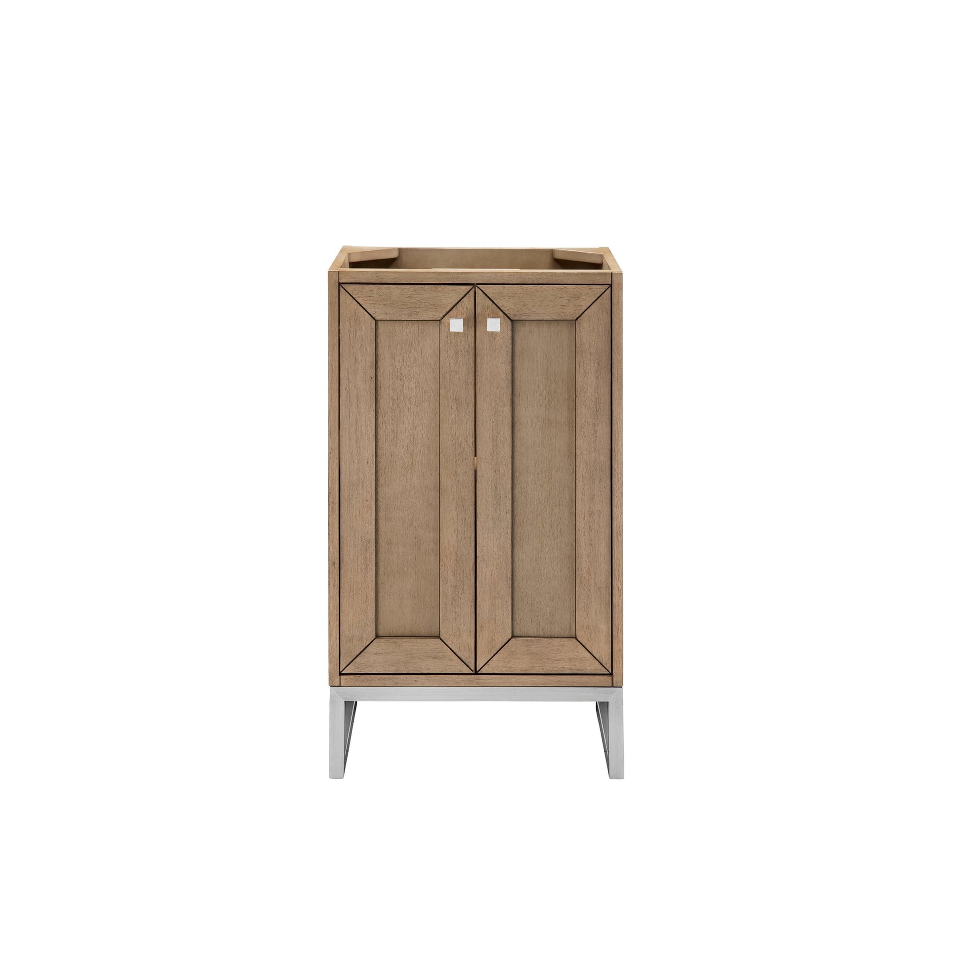 James Martin Vanities Chianti 20" Whitewashed Walnut, Brushed Nickel Single Vanity Cabinet