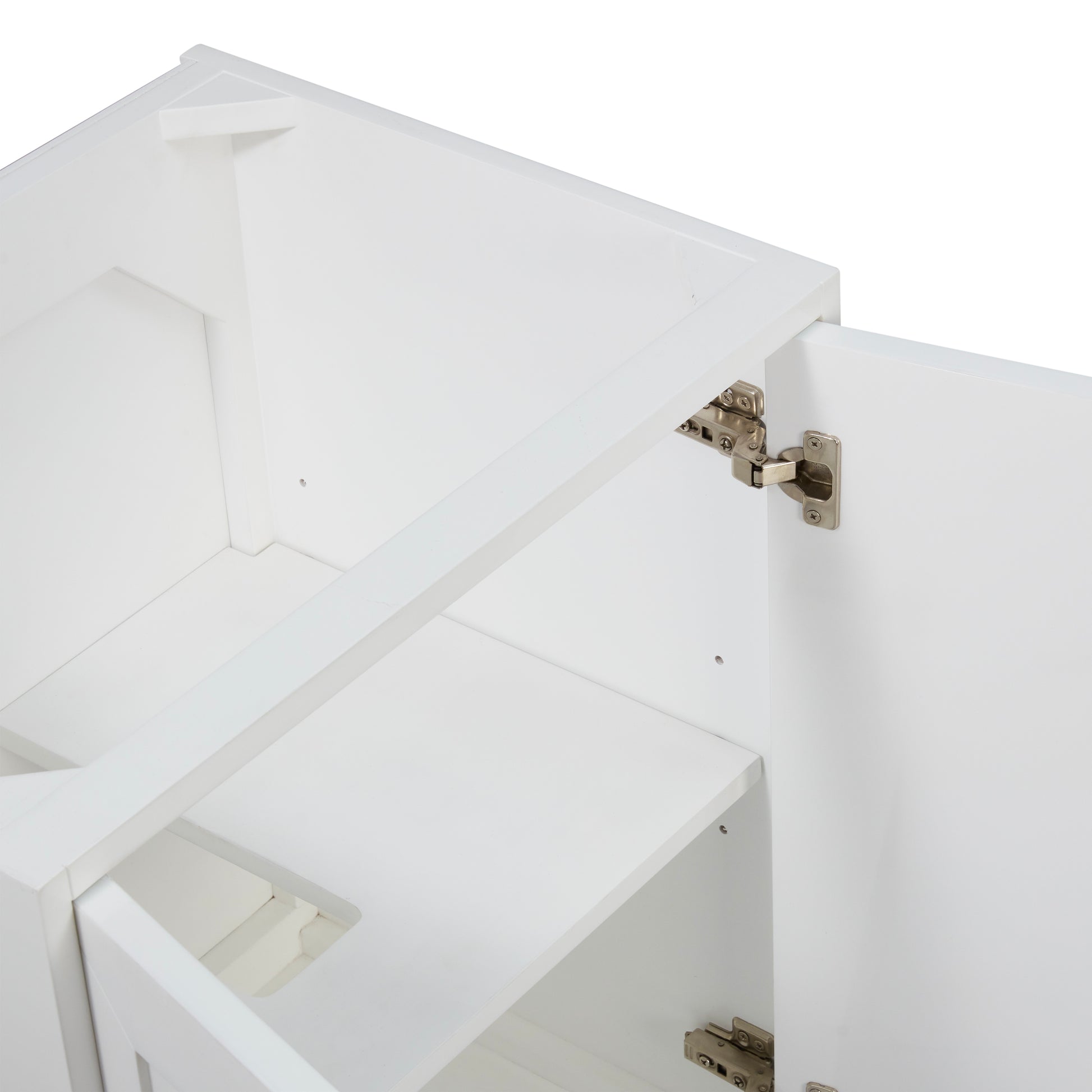 James Martin Vanities Chianti 24" Glossy White Brushed Nickel Base Single Cabinet