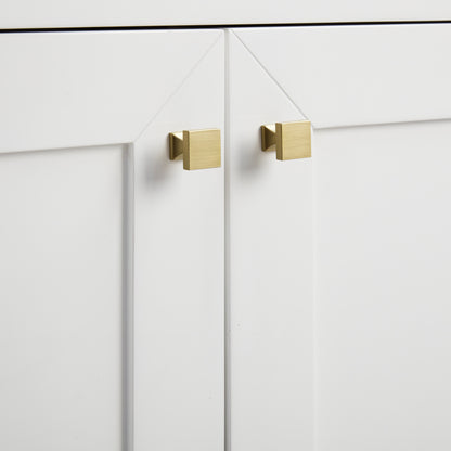 James Martin Vanities Chianti 24" Glossy White Champagne Brass Base Single Cabinet