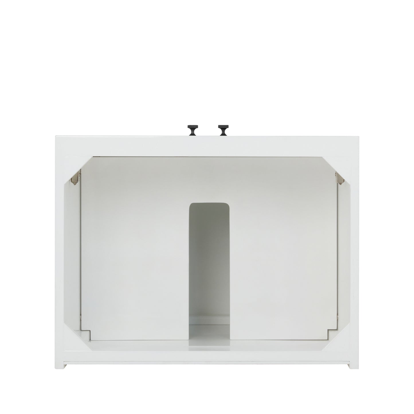 James Martin Vanities Chianti 24" Glossy White Matte Black Base Single Cabinet