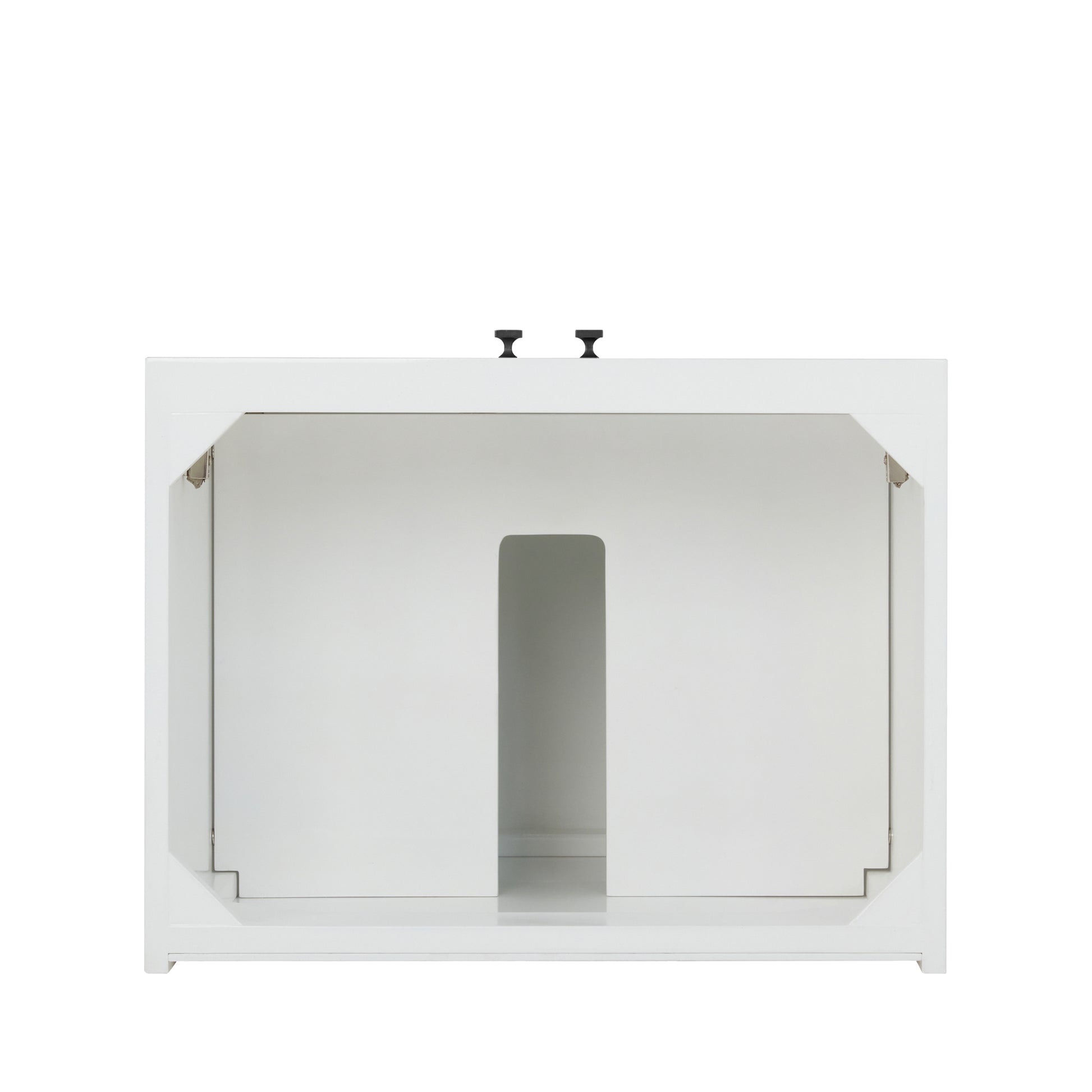 James Martin Vanities Chianti 24" Glossy White Matte Black Base Single Cabinet