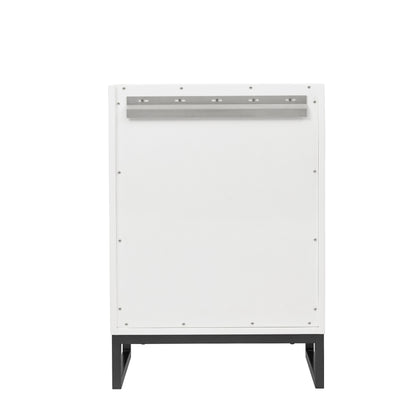 James Martin Vanities Chianti 24" Glossy White Matte Black Base Single Cabinet