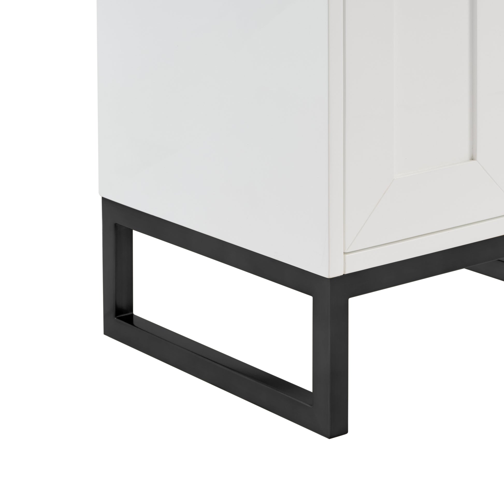 James Martin Vanities Chianti 24" Glossy White Matte Black Base Single Cabinet