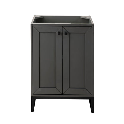 James Martin Vanities Chianti 24" Mineral Grey, Matte Black Single Vanity Cabinet