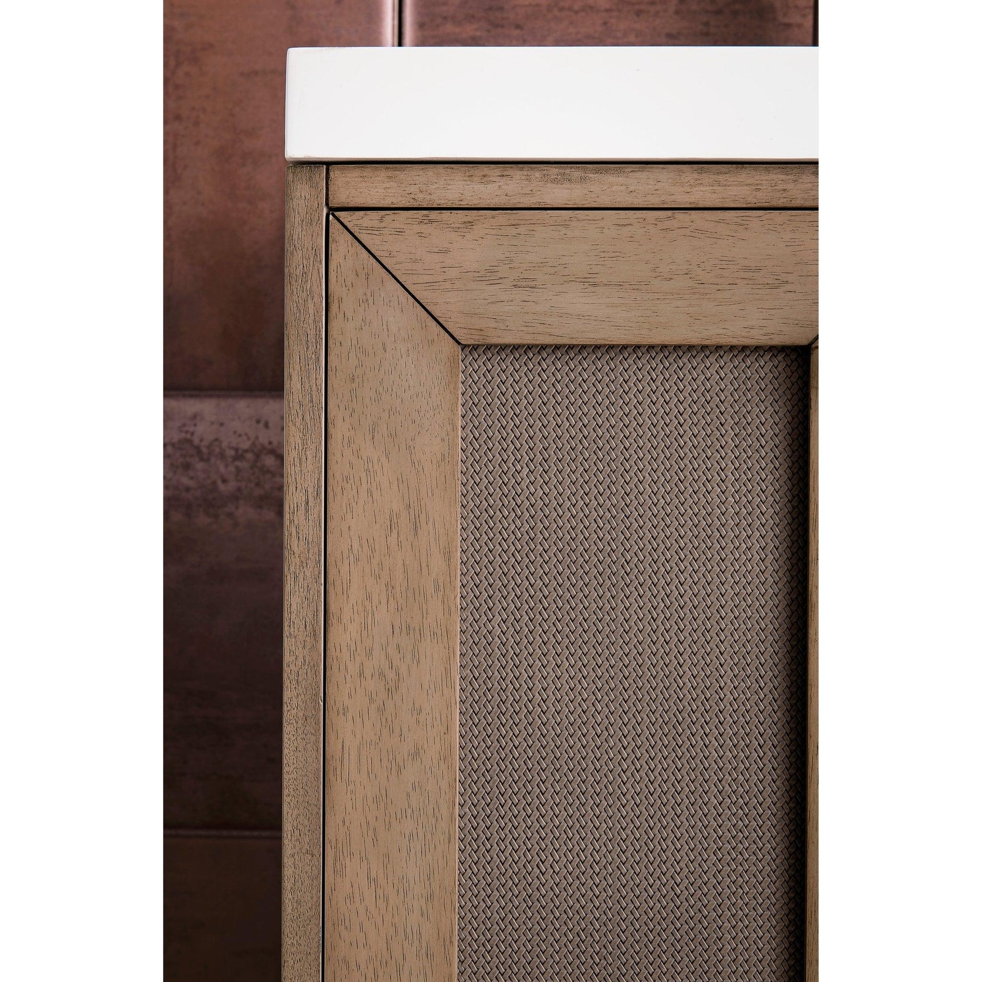 James Martin Vanities Chianti 24" Whitewashed Walnut, Brushed Nickel Single Vanity Cabinet