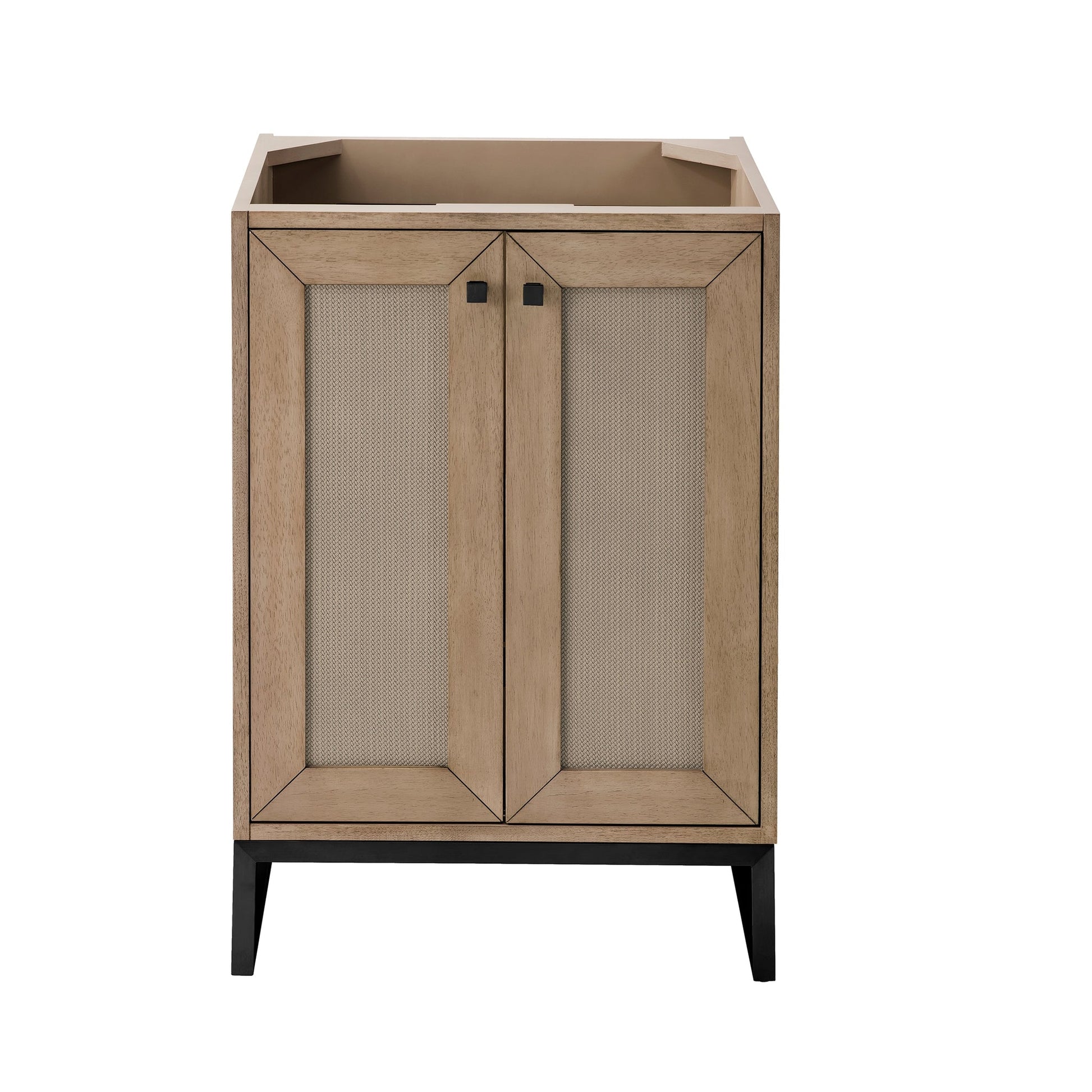 James Martin Vanities Chianti 24" Whitewashed Walnut, Matte Black Single Vanity Cabinet