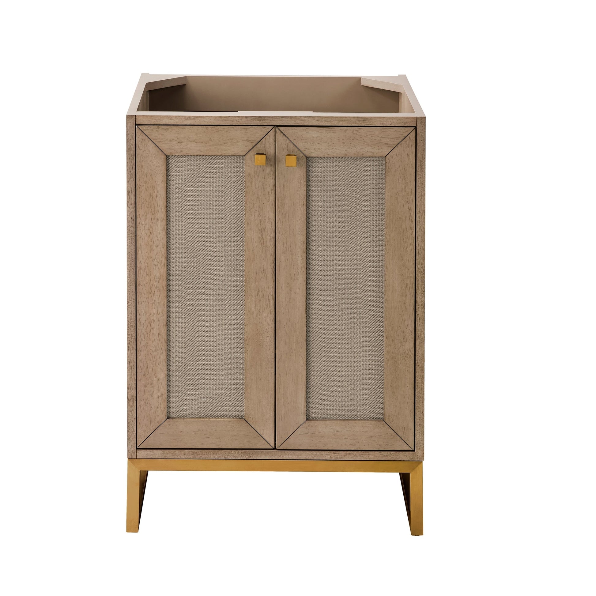 James Martin Vanities Chianti 24" Whitewashed Walnut, Radiant Gold Single Vanity Cabinet