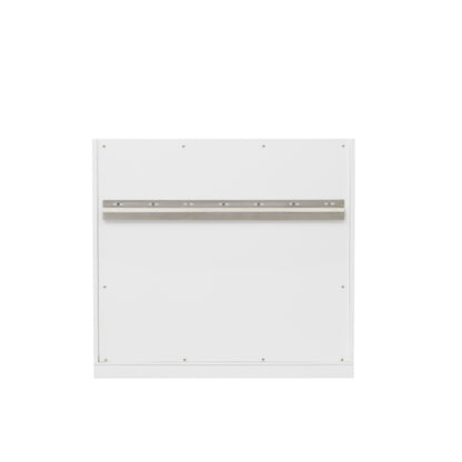 James Martin Vanities Chicago 30" Glossy White Single Vanity With Single Hole 3cm White Zeus Silestone Top and Backsplash