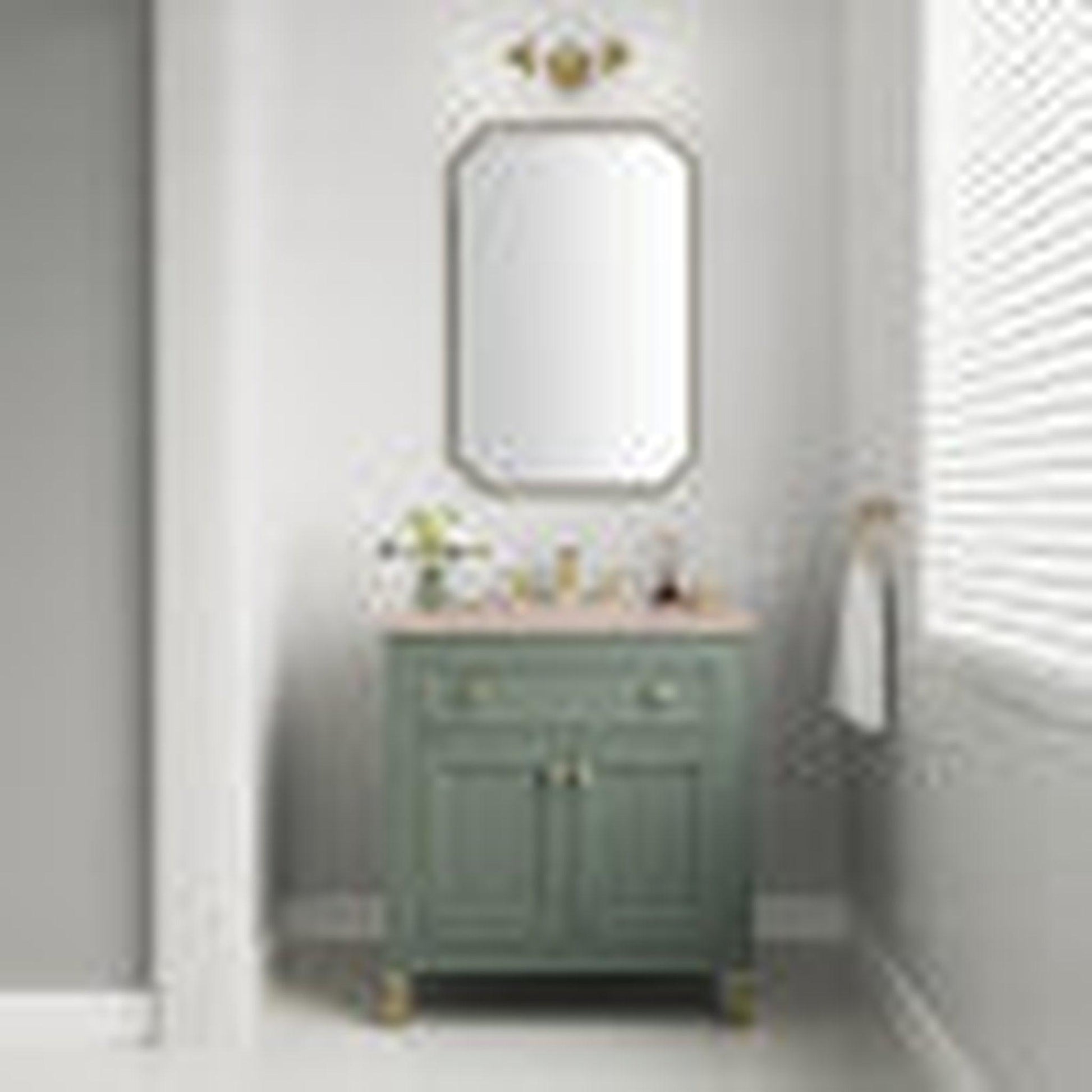 James Martin Vanities Chicago 30" Smokey Celadon Single Vanity With 3cm Eternal Marfil Top