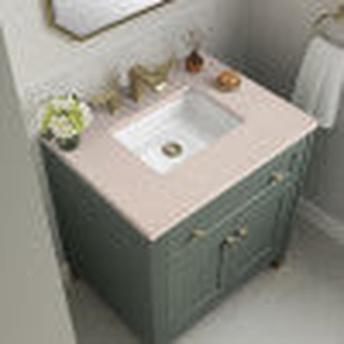 James Martin Vanities Chicago 30" Smokey Celadon Single Vanity With 3cm Eternal Marfil Top