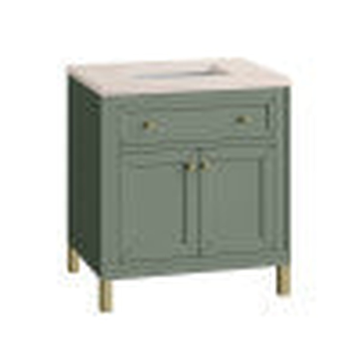 James Martin Vanities Chicago 30" Smokey Celadon Single Vanity With 3cm Eternal Marfil Top