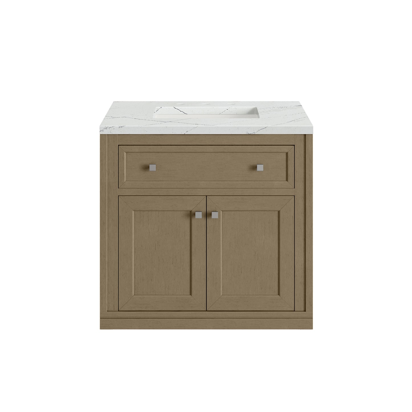 James Martin Vanities Chicago 30" Walnut Whisper Single Vanity With 3cm Ethereal Noctis Silestone Top