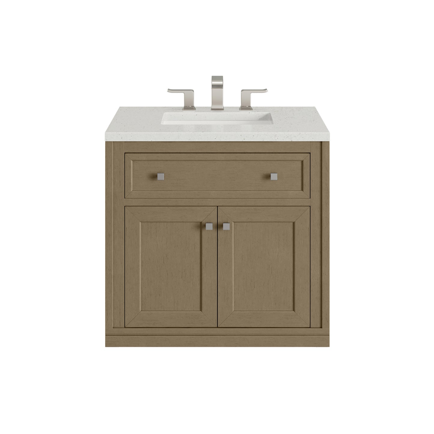 James Martin Vanities Chicago 30" Walnut Whisper Single Vanity With 3cm Lime Delight Silestone Top