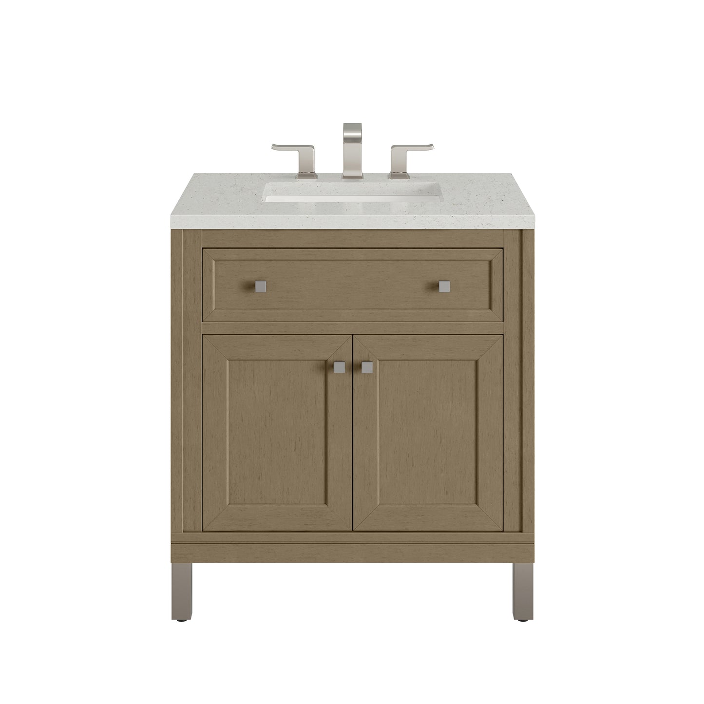 James Martin Vanities Chicago 30" Walnut Whisper Single Vanity With 3cm Lime Delight Silestone Top