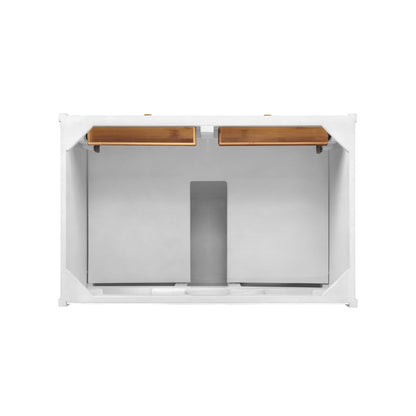 James Martin Vanities Chicago 36" Glossy White Single Vanity With 3 cm Carrara Marble Top