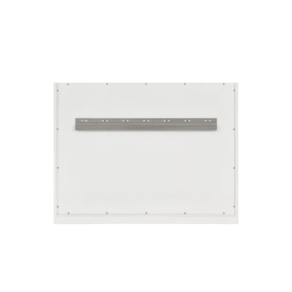 James Martin Vanities Chicago 36" Glossy White Single Vanity With Single Hole 3cm White Zeus Silestone Top and Backsplash